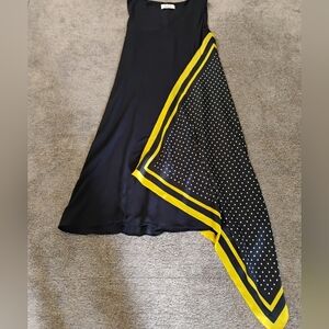 Bailey 44 Asymmetric Hem Polka Dot Stripe Dress